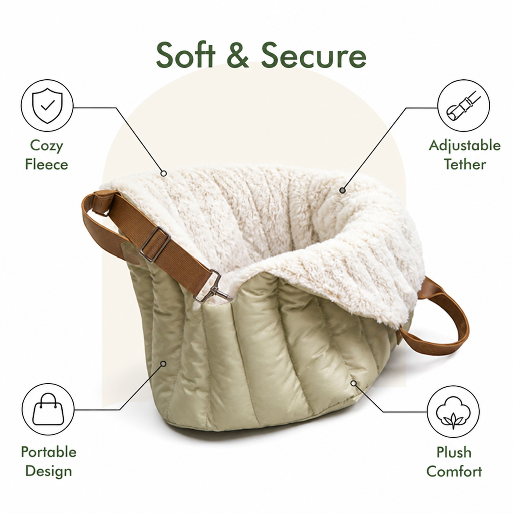 Dotisk Plush Fleece Car Seat & Travel Carrier