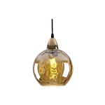 Textured Glass Globe Hanging Light 7.9 Inch Dining Room Island Fixture Adjustable Height Modern Sphere Pendant Minimalist Ceiling Lamp for K