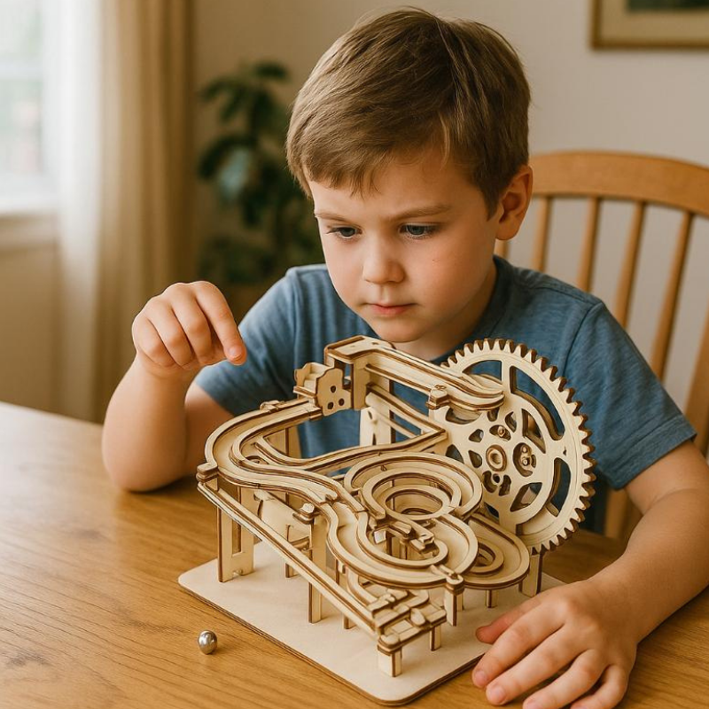 Natural Wooden Marble Run Kit