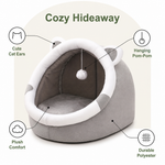 Dotisk Plush Polyester & Washable Pet Cave Bed