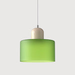 Coloured glass Bauhaus pendant light