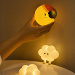 Kids Night Light LED Lamp Star Moon Cloud Rechargeable USB Cordless Bedside Nightlight Nursery Baby Toddler Room Decor 3 Brightness Levels