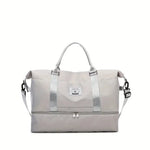 Compact Weekender Duffel Bag | Lightweight Canvas Travel Carryall with Shoulder Strap & Zipper Closure for Weekend Getaways, Gym &