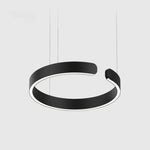 Circular LED Ceiling Fixture Aluminum Ring 20 in Adjustable Height for Kitchen Island Dining Area Foyer Modern Suspended Halo Light Energy-E