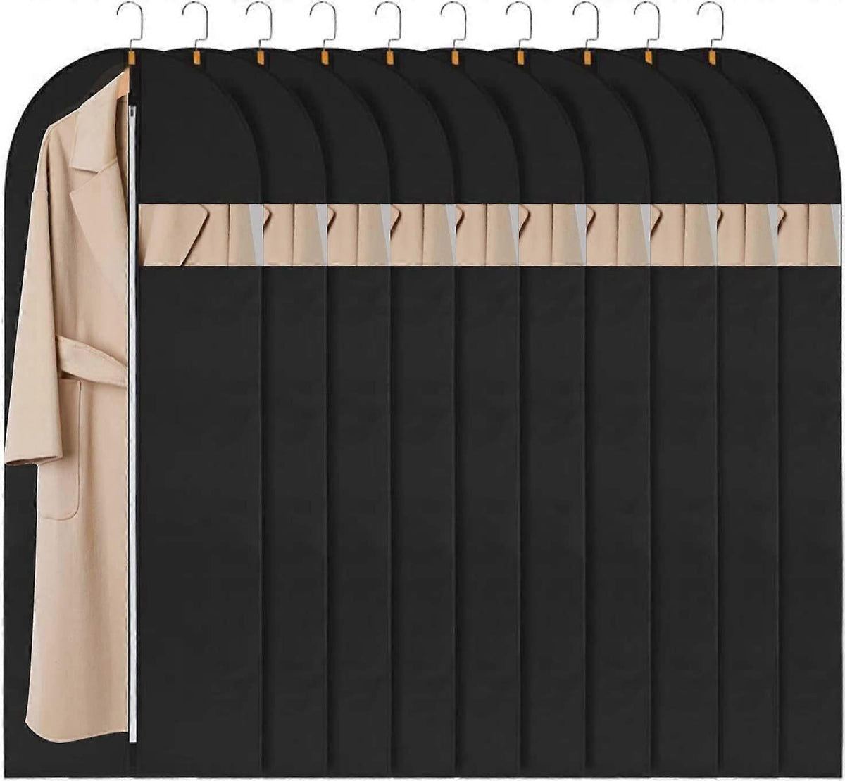 10-Pack Garment Storage Covers with Window