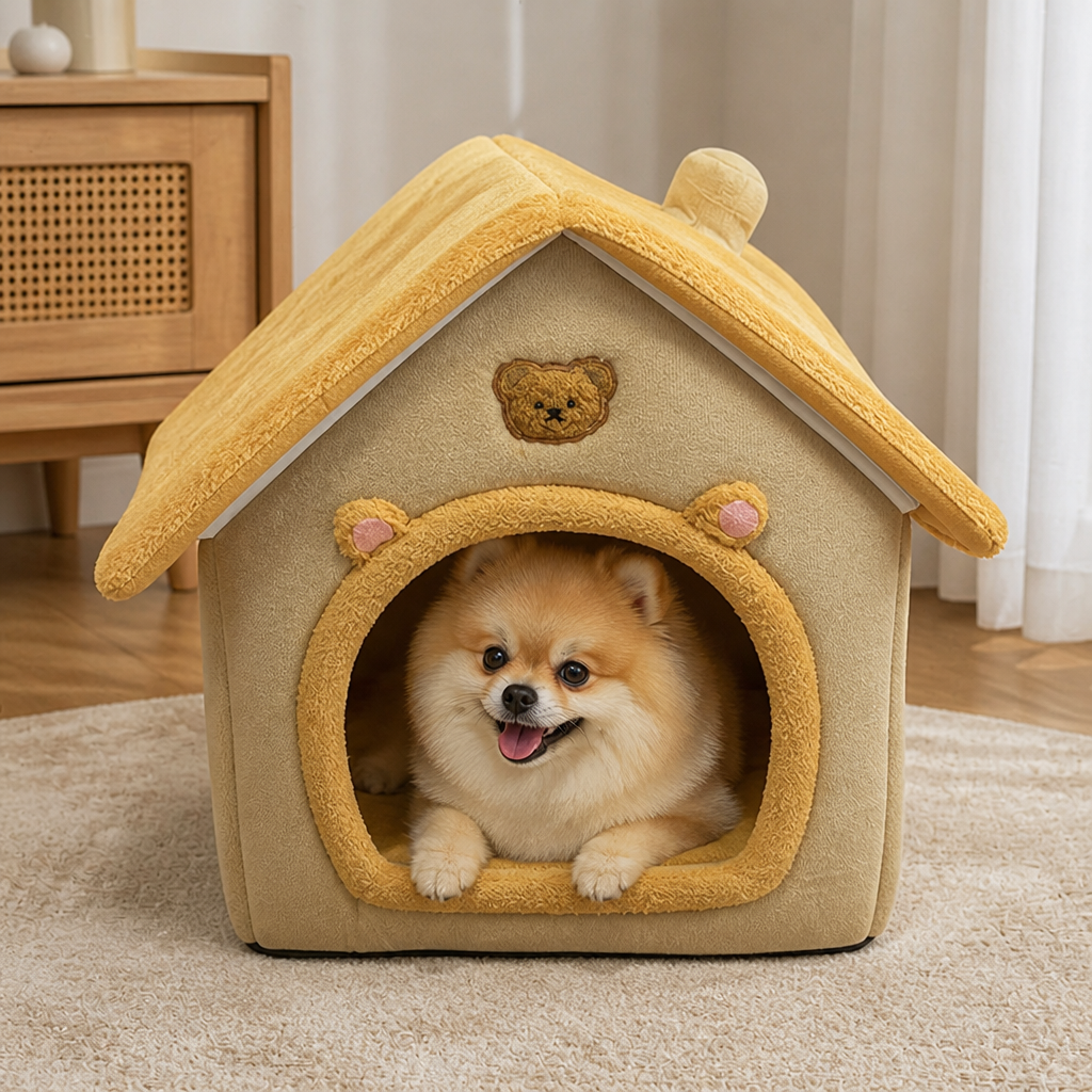 Dotisk Foldable & Washable Cozy Cave Pet Bed
