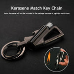 Refillable Fire Starter Keychain Bottle Opener Zinc Alloy 3.5 Inches Water-Resistant Windproof EDC Lighter Black Silver Gold for Camping Hiking S
