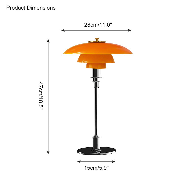 Glass Desk Lamp with Adjustable Light Temperature 19 inches Tall for Home Office Bedside Reading Study Room Work Surface Illumination Nights