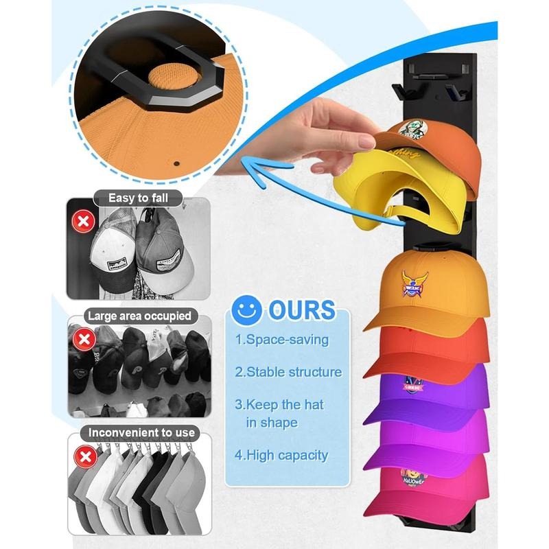 Space Saving Over Door Hat Rack