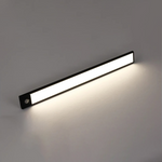 Motion Sensor LED Under Cabinet Light Rechargeable Magnetic Strip Battery Powered Kitchen Closet Pantry Hallway Wireless Lighting Bar for Co