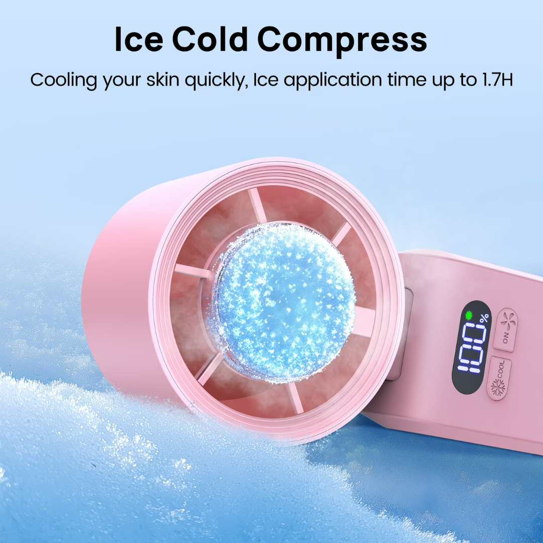 Handheld Portable Turbo Fan With Ice Cooler