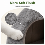 Dotisk Enclosed Triangular Plush Cat Bed