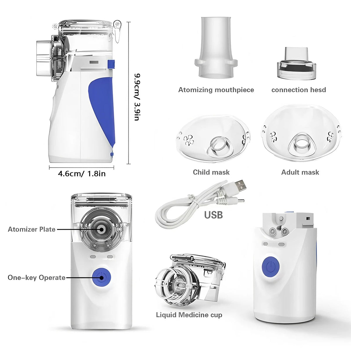 Portable Ultrasonic Mesh Nebulizer