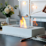 Compact Outdoor Tabletop Fire Pit with Real Flame Effect