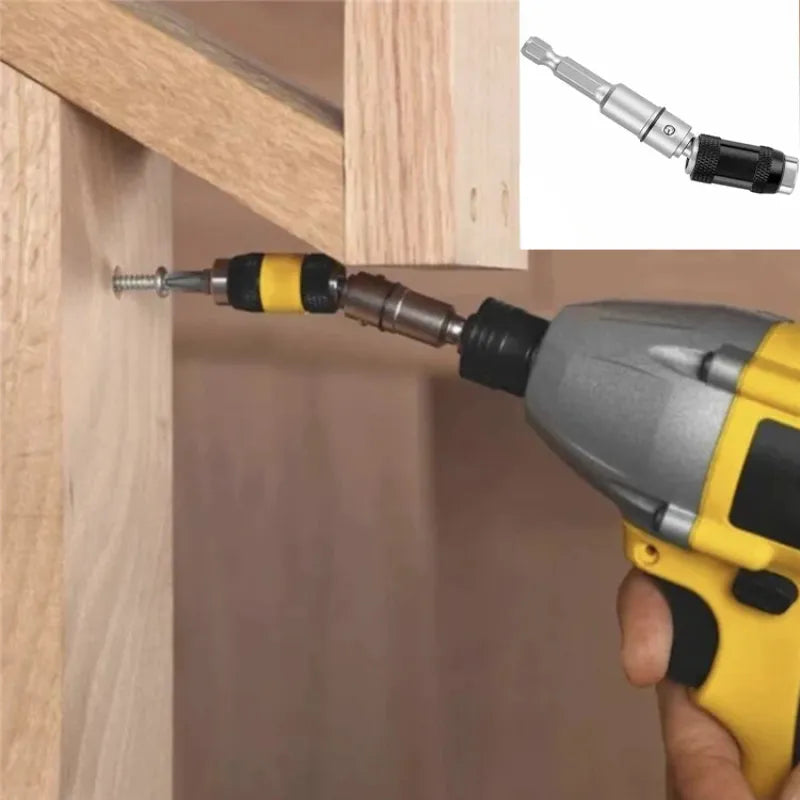 Flexible Drill Extension Attachment for Tight Spaces, Corners & Hard-to-Reach Areas - Adjustable Angle Adapter for Power Drills & Drivers