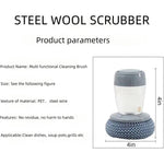 Powerful Kitchen Scrubber with Soap Dispenser