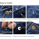 Easy Fit Denim Jeans Button Replacement Set