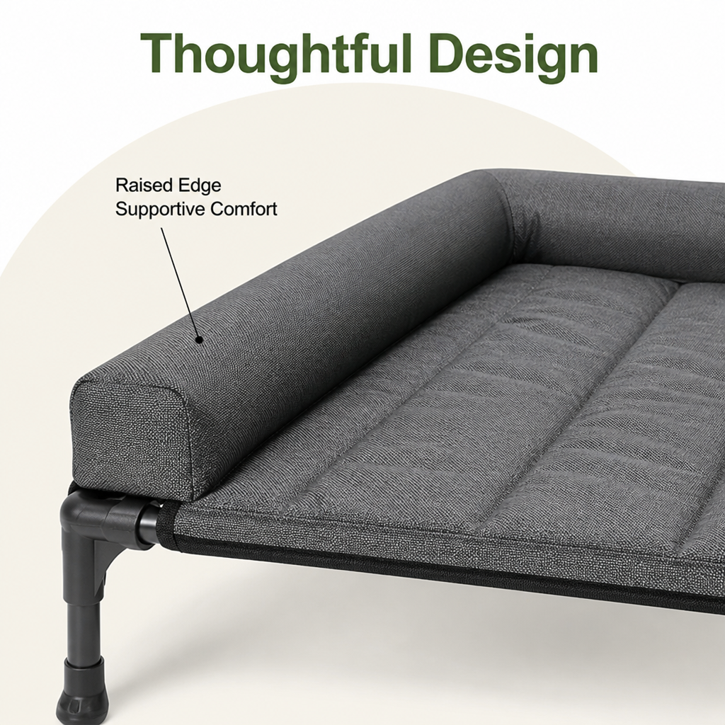 Dotisk Elevated Cooling Mesh Dog Bed (Removable Pillow-Top)