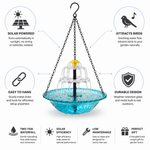 Solar-Powered Two-Level Hanging Bird Bath