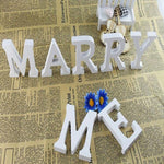 White Standing Mountable Wood Letter