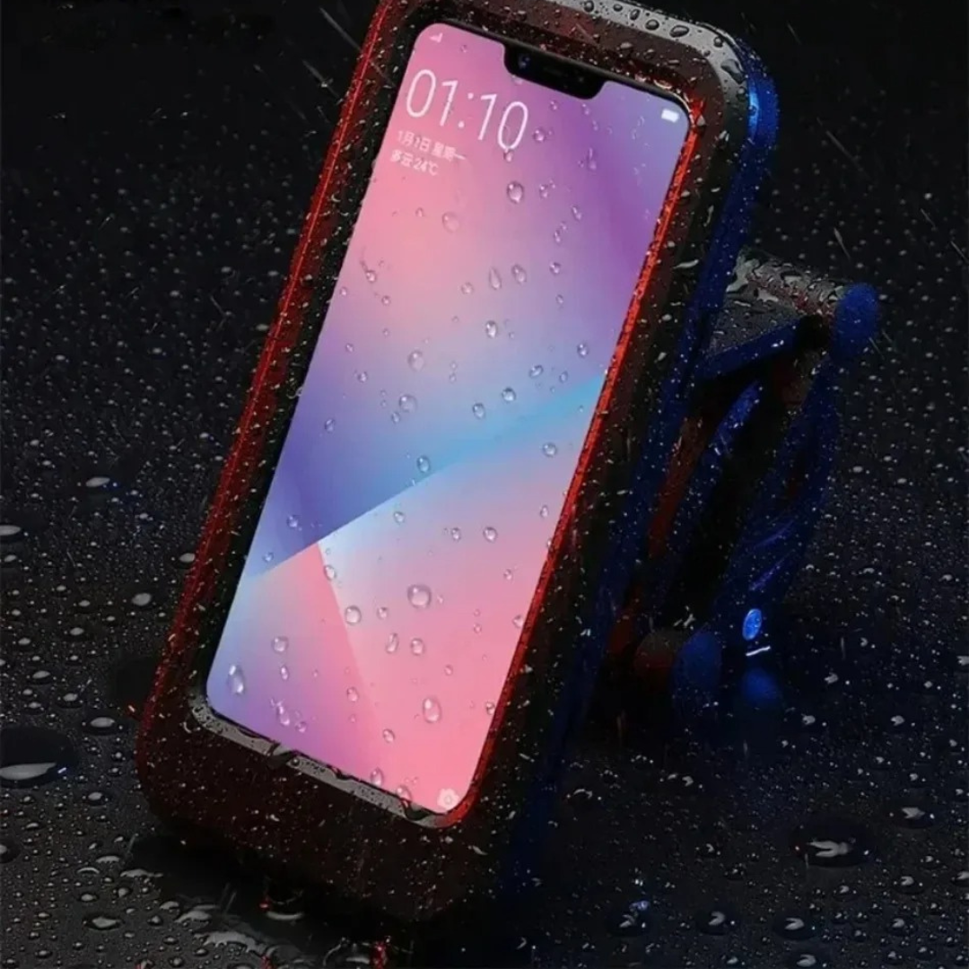 Waterproof Motorcycle Phone Mount with 360° Rotation for Bikes & Scooters – Universal Holder for Smartphones up to 6.7 Inches