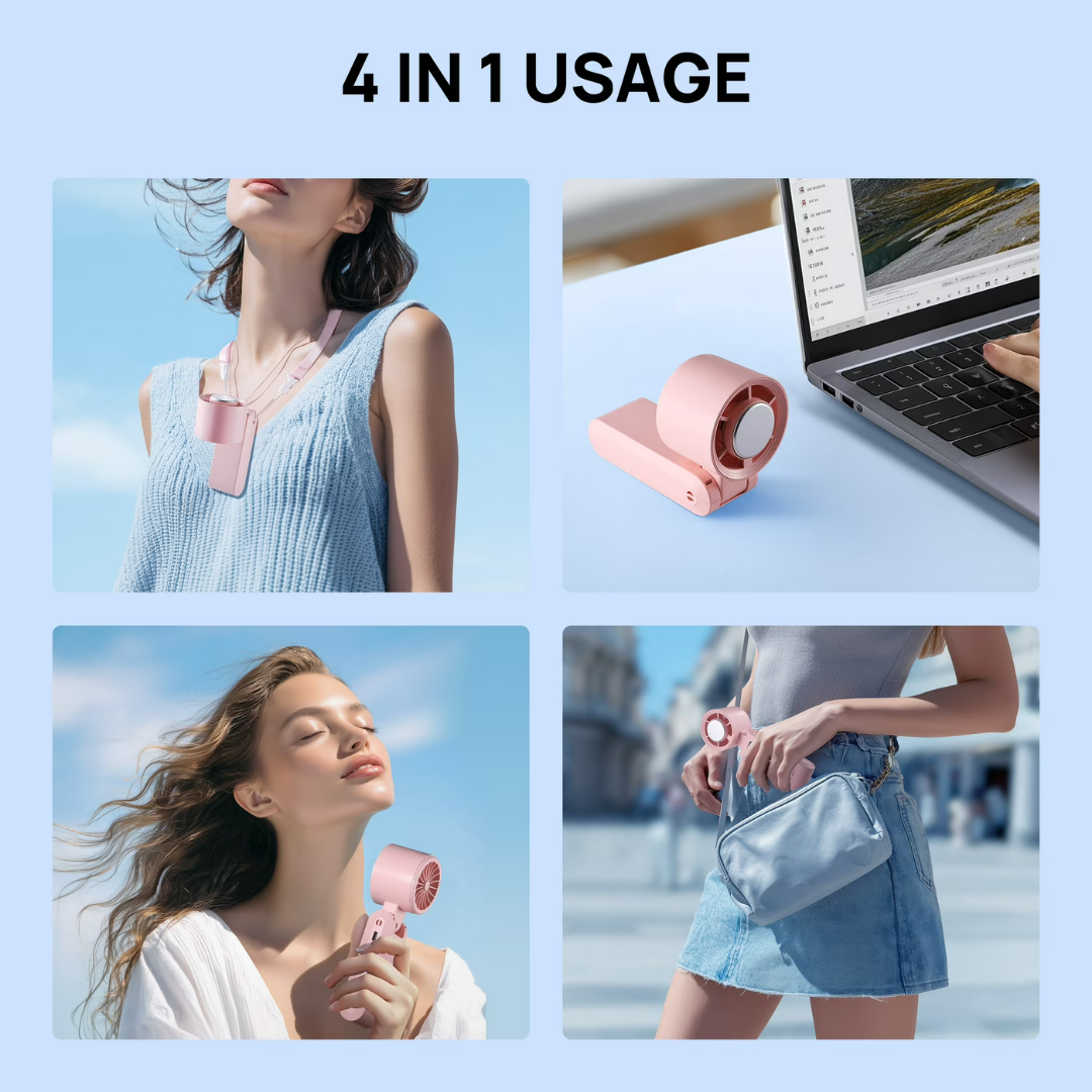 Handheld Portable Turbo Fan With Ice Cooler