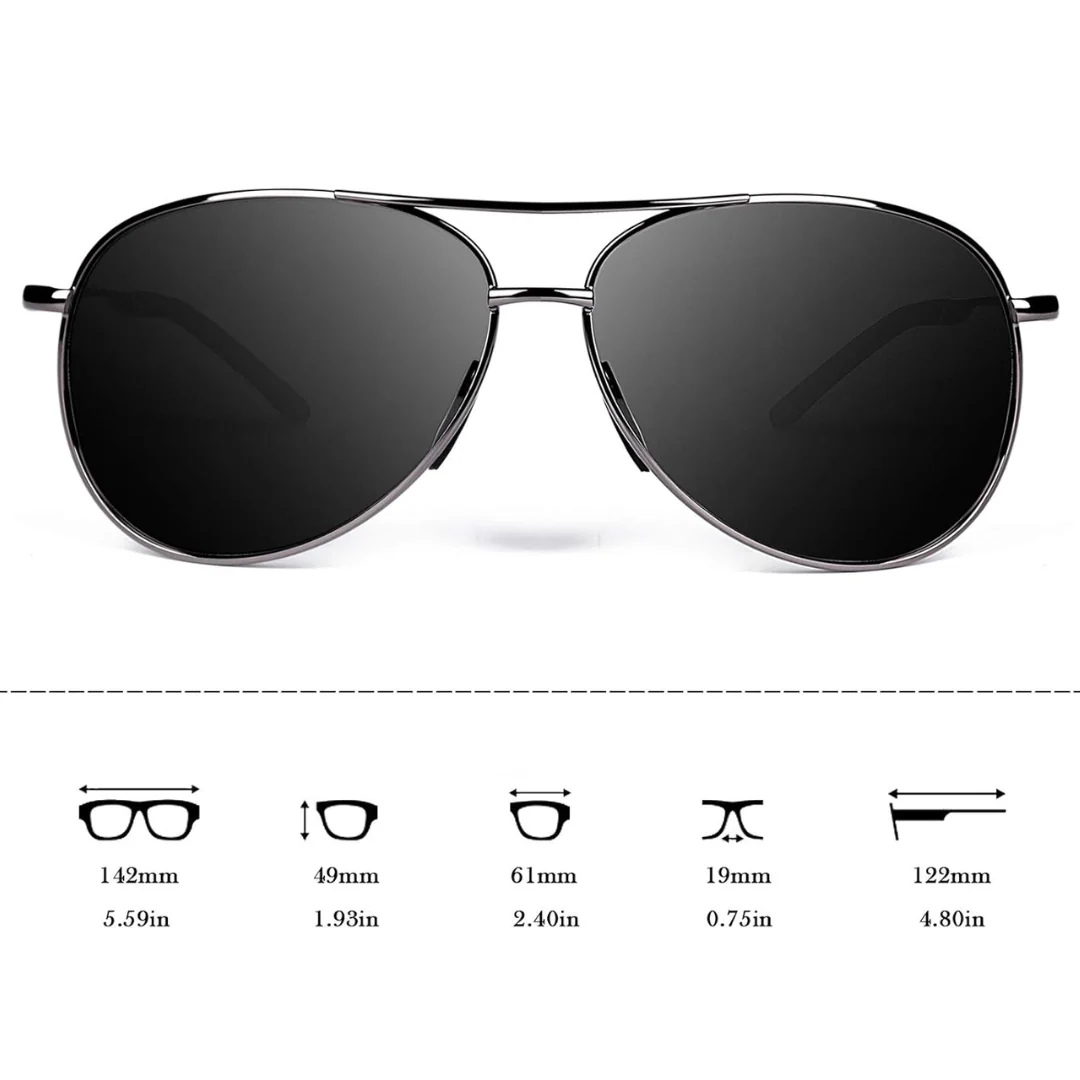 Polarized Aviator Sunglasses with UV400 Protection