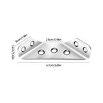 Stainless Steel Corner Braces for Furniture Reinforcement – Triangular Support Brackets for Tables Chairs Shelves Cabinets – Heavy Duty Meta