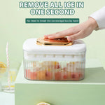 Ice Cube Maker One-Press Space-Saving Freezer-Safe