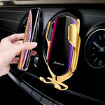 Auto-Grip Wireless Charging Phone Mount for Car Vent - Infrared Sensor, 360° Rotation, Qi Fast Charge Holder