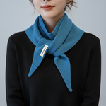 Cozy Triangular Knit Neck Wrap – Lightweight Wool Head Covering for Everyday Layering & Wind Protection – Compact Slip-On Accessory
