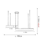 Circular LED Ceiling Fixture Aluminum Ring 20 in Adjustable Height for Kitchen Island Dining Area Foyer Modern Suspended Halo Light Energy-E