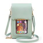 Touchscreen Crossbody Phone Wallet with RFID Blocking for Cards & Cash – Water-Resistant PU Leather Mini Purse Holds 6.7 in Smartphones