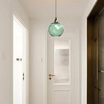 Textured Glass Globe Hanging Light 7.9 Inch Dining Room Island Fixture Adjustable Height Modern Sphere Pendant Minimalist Ceiling Lamp for K