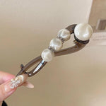 Beautiful Flower Pearl Hair Barrette