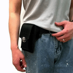Waist Bag Faux Leather Adjustable Strap 2-Piece Set