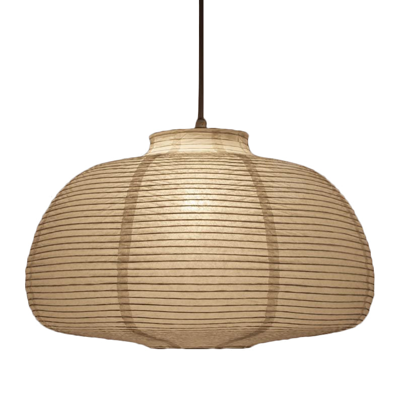 Japanese Paper Lantern Pendant Light White Round Ceiling Fixture for Dining Room Bedroom Kitchen Island Hanging Lamp E26 Base Modern Asian
