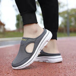 Breathable Mesh Slip-On Slippers with Cushioned Footbed for Men – Open-Back Design for Indoor & Outdoor Wear