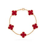 Chain Bracelet with Beaded Accents – Adjustable 7.9" Gold-Tone Link Band for Women – Everyday Wear & Layering Jewelry