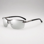 Lightweight Polarized Driving Sunglasses with UV400 Protection – Semi-Rimless Alloy Design for Men & Women