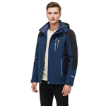 Men's Windproof Rain Shell Jacket with Removable Hood for Hiking, Camping & Outdoor Adventures – Water-Resistant Lightweight Expedition Coat