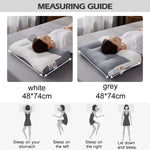 Ergonomic Contour Sleep Pillow with Ear Recess for Side & Back Sleepers – Cervical Alignment Support, Breathable Polyester-Soy Fill