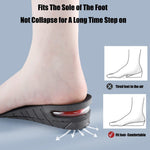 Adjustable Height Boosting Insoles for Men – Shock Absorbing Elevator Shoe Inserts with Ventilated Design – Add 1 to 3.5 Inches