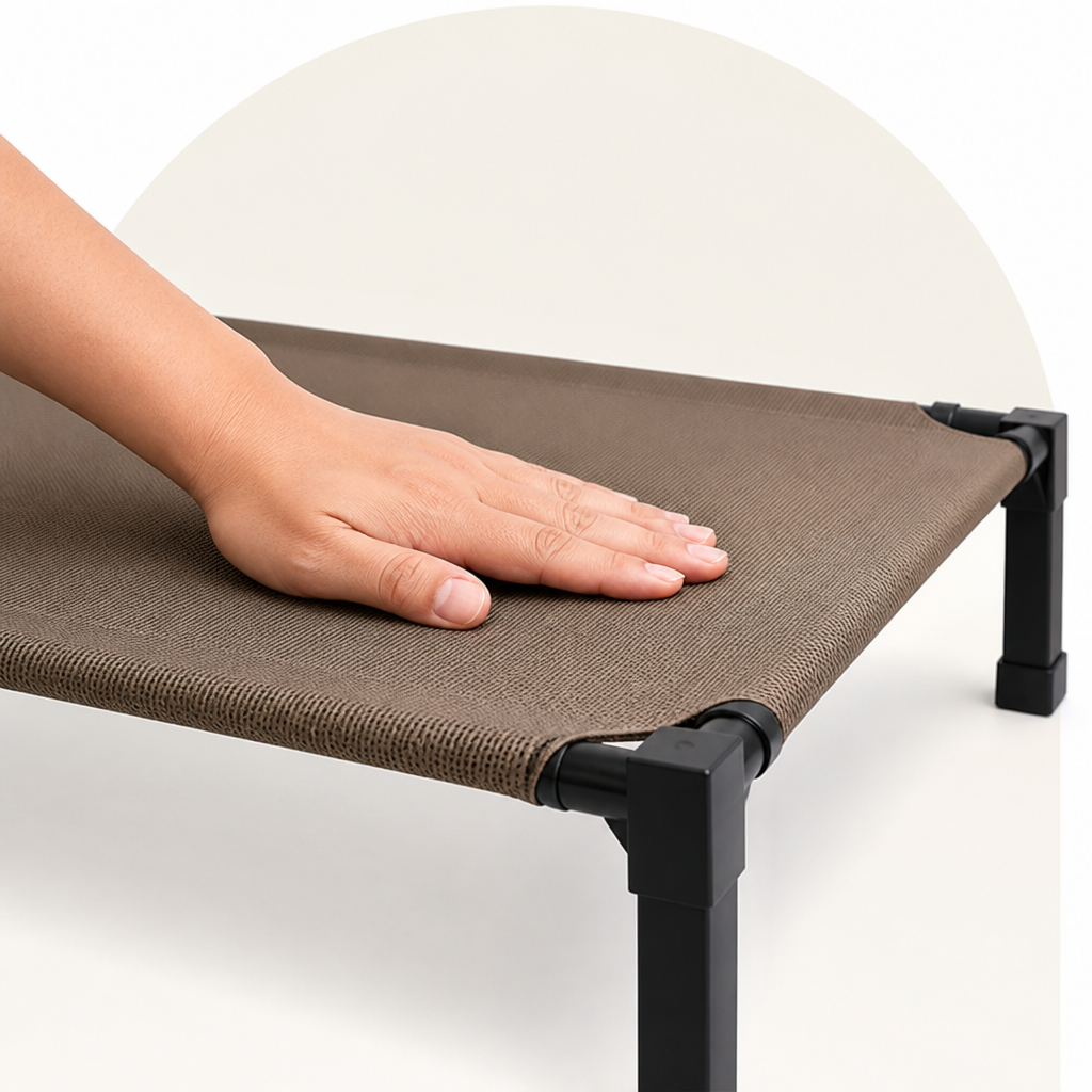 Dotisk Elevated Washable Breathable Mesh Dog Bed