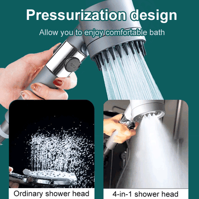 Handheld Filtered Shower Head with 9-Layer Purification System for Hard Water – ABS & Steel Construction