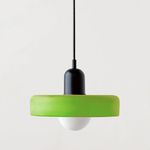 Colored Glass Pendant Light with Adjustable Cord for Dining Room & Living Room – Mid-Century Modern Geometric Hanging Fixture
