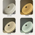 Round Flush Mount LED Fixture with 3 Color Temperatures Glass Metal 5 in Height for Bedroom Dining Room Kitchen Adjustable Kelvin Switch Mod