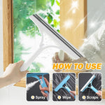 Effective 3-in-1 Glass Cleaning Spray Tool