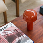 Cordless Mushroom Table Lamp with Touch Dimmer & USB-C Rechargeable Battery for Bedroom, Desk & Outdoor