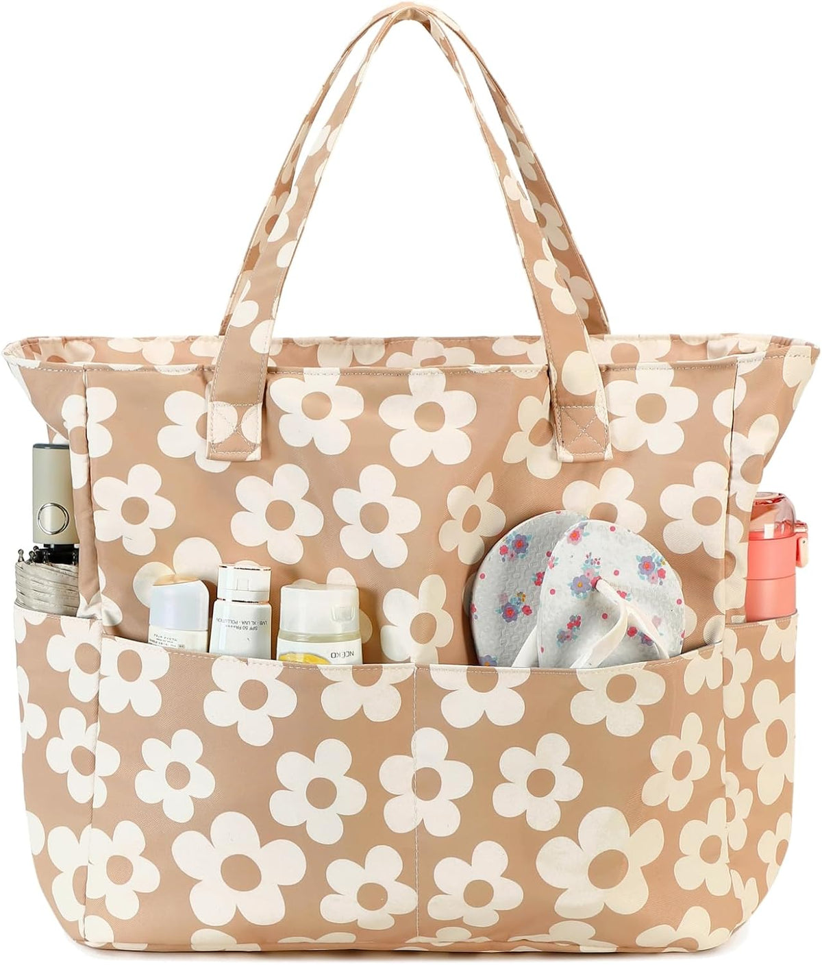 Beach Bag Extra Large with Wet Compartment, Water-Resistant Beach Bag for Pool and Swim, Beach Tote Bag for Travel